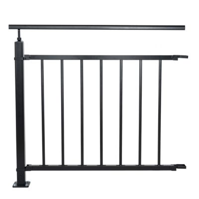 Pack balustrade FORTIA verticale à plat noir ral 9005