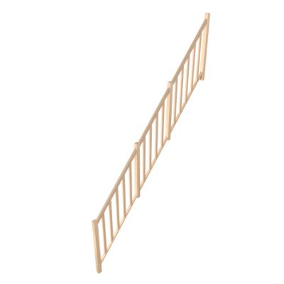Pack balustrade Fortia verticale hêtre coloris naturel h.105,8 cm x l.346,8 cm