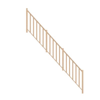 Pack balustrade Fortia verticale hêtre coloris naturel h.105,8 cm x l.346,8 cm