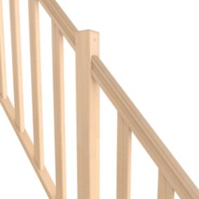 Pack balustrade Fortia verticale hêtre coloris naturel h.105,8 cm x l.346,8 cm