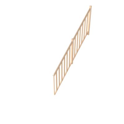 Pack balustrade Fortia verticale hêtre coloris naturel h.110 cm x l.271,8 cm