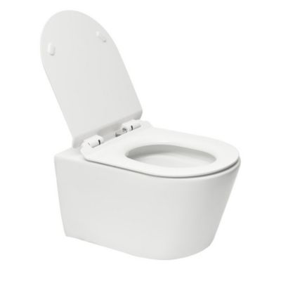 Pack Bati-support Geberit 112cm + WC sans bride SAT Brevis + Abattant ultra-fin