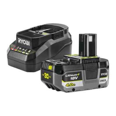 Pack batterie 4,0 Ah 18 V One+ Lithium + chargeur 2 A