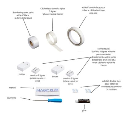 Pack câble ultraplat Magic Elek 3 lignes 1m 16A 3500W — free download