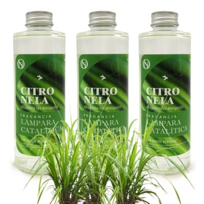 Pack économique 3x Parfums pour lampe catalytique 200 ml : Arôme Citronnelle - Profitez plus longtemps de votre parfum préféré