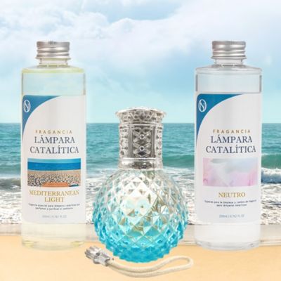 Pack économique Lampe Catalytique Blue Diamonds + Parfum Mediterranean Light (500 ml) + Nettoyant Neutre (200 ml) + Mèche Rechange