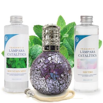 Pack économique Lampe Catalytique Mosaïque de minuit + Parfum Mountain Mint (200 ml) + Nettoyant Neutre (200 ml) + Mèche Rechange