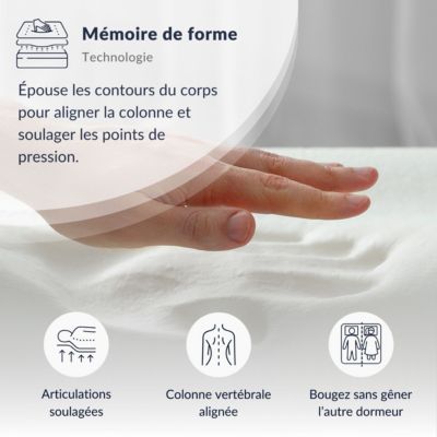 Pack Cristal 140x190 cm Matelas Mousse + Sommier Métal + Accessoires