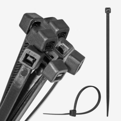 Lot de 10 colliers de serrage en plastique à cliquet réglables pour raccorder, fixer, sceller les tuyaux (10,4 à 11,5 mm