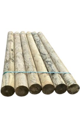 Pack de 10 poteaux ronds en pin traité et calibré 100x2000 mm