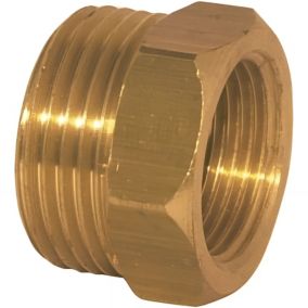 PACK de 10 réductions laiton a visser mâle/femelle installation plomberie chauffage diamètre 1/2" (15x21) femelle 3/8" (12x17)