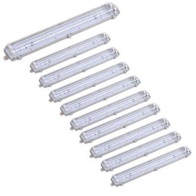 Pack de  10 - Réglette étanche double pour Tube LED T8 150cm IP65 (Boitier vide) - SILAMP