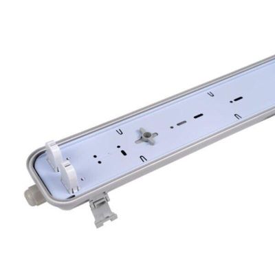 Pack de  10 - Réglette étanche double pour Tube LED T8 150cm IP65 (Boitier vide) - SILAMP