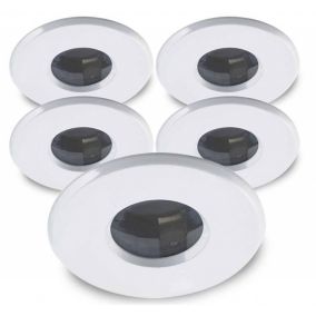 Pack de 10 Supports Spots Encastrable Salles de bain GU5.3 MR16 DC12V Blanc Rond étanche IP44 - perçage 73mm