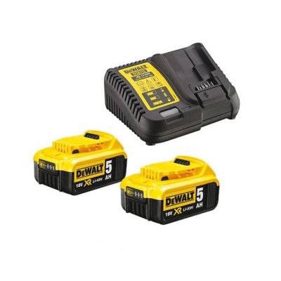 Pack de 2 batteries XR 18V 5Ah + chargeur multivoltage - DEWALT - DCB115P2-QW