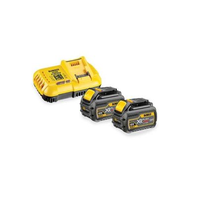 Pack de 2 batteries XR Flexvolt 18V/54V 9Ah/3Ah + chargeur rapide en boite carton - DEWALT - DCB118X2-QW