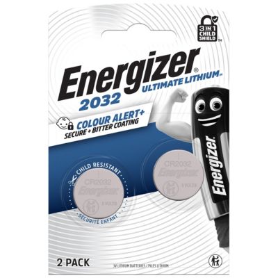 Pack de 2 piles Boutons CR2032 Ultimate 3V Energizer