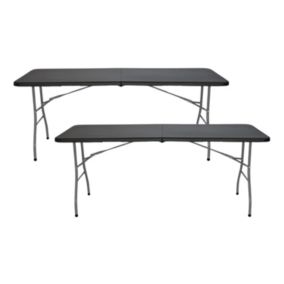 Pack de 2 Tables Pliantes 180cm Rectangulaire Catering 7house