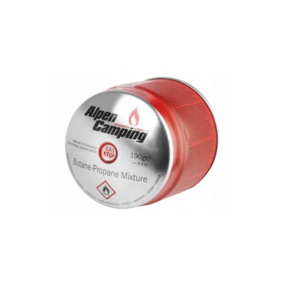 Pack de 24 Cartouches de gaz 190g Perçable Butane Propane Sécurité stop-gaz ALPENTECH