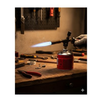 Pack de 24 Cartouches de gaz 190g Perçable Butane Propane Sécurité stop-gaz ALPENTECH