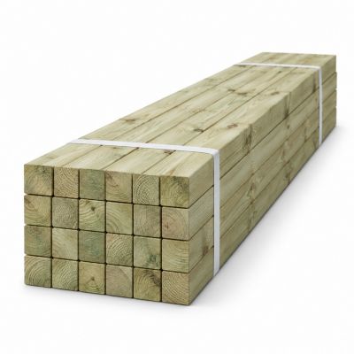 Pack de 24 tasseaux en pin traité Classe IV 45x45x2100 mm