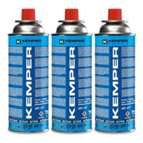 Pack de 3 Cartouches gaz 227g Bouteille gaz Butane Camping Réchaud BBQ Utilisation Facile KEMPER