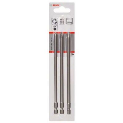 Pack de 3 embouts de vissage Phillips Extra Hard 152mm - BOSCH - 2607001758