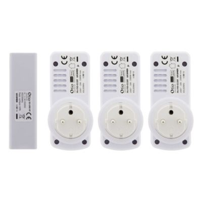 Télécommande sans fil pour l'intérieur avec 3 prises