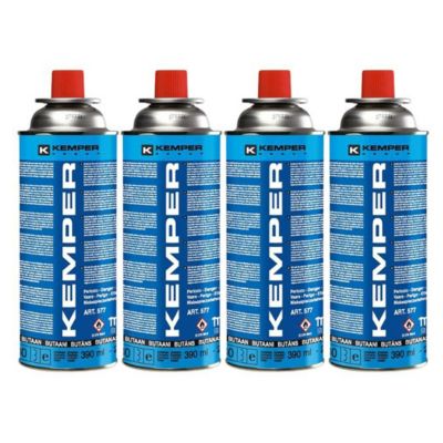 Pack de 4 Cartouches gaz 227g Bouteille de gaz Butane Camping Réchaud Barbecue KEMPER