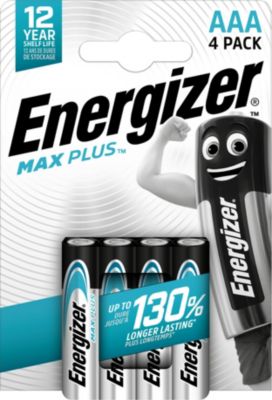 Pack de 4 piles Alcaline LR03-AAA 1,5V Max Plus Energizer