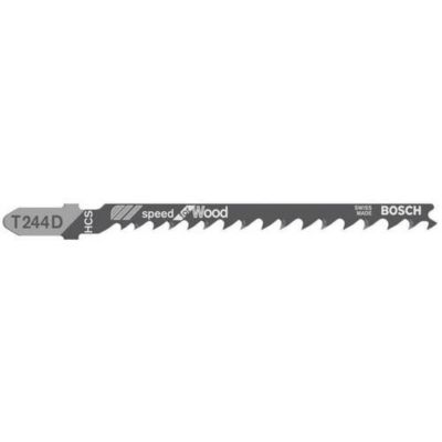 Pack de 5 lames de scie sauteuse bois T244D - BOSCH - 2608630058