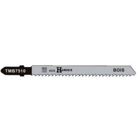 Pack de 5 lames de scie sauteuse TMB7510 pour le bois 75mm - HANGER - 150216