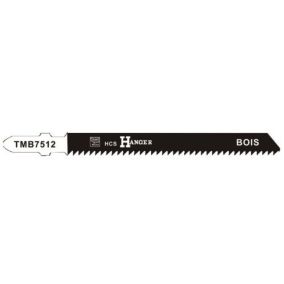 Pack de 5 lames de scie sauteuse TMB7512 pour le bois 75mm - HANGER - 150221