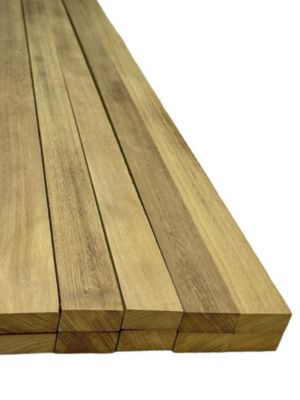 Pack de 50 lames décoratives en bois naturel tropical d'Iroko de ...