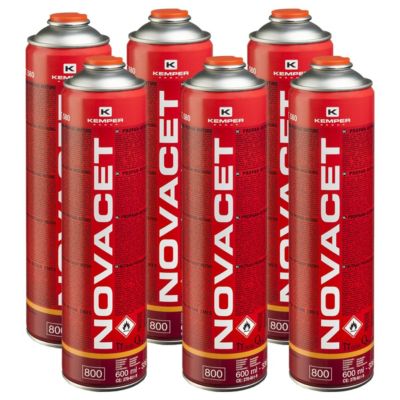 Pack de 6 Cartouches de gaz 330gr NOVACET Butane propane mix 600ml ...