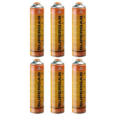 Pack de 6 Cartouches gaz 330g Bouteilles Butane propane 600ml Kemper Bonbonne gaz universelle valve 7/16