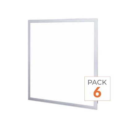 Pack de  6 - Panneau LED 60x60 40W Blanc - Blanc Froid 6000K - 8000K - SILAMP