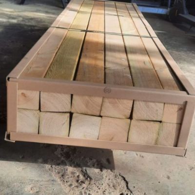 Pack de 6 poteaux en bois traité pour l'extérieur de 9x9x150 cm