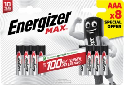 Pack de 8 piles Alcaline AAA/LR03 Energizer