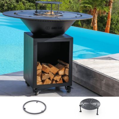 Pack Decouverte Brasero Classique Acier 83 Noir Double Cuve