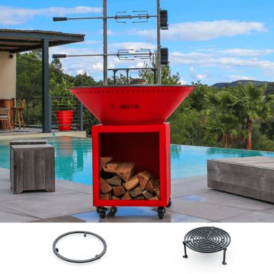 Pack Decouverte Brasero Classique Acier 83 Rouge Double Cuve