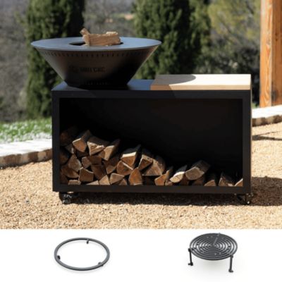 Pack Decouverte Brasero Traditionnel Acier 103 Noir Double Cuve