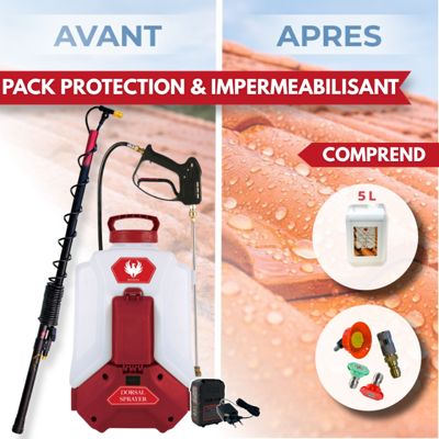 Pack DORSAL SPRAYER EVO PHOENIX 5,10 OU 20L HYDRO LEO avec la perche télescopique EVO de 5.4 m - 5 L