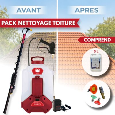 Pack DORSAL SPRAYER EVO PHOENIX 5,10 OU 20L ULTRA D'MOUSS avec la perche télescopique EVO de 5.4 m - 5 L