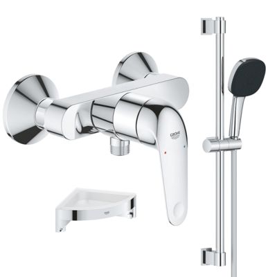 Pack douche mécanique Swift 2023 avec ensemble de douche Vitalio Comfort 110 et tablette en angle