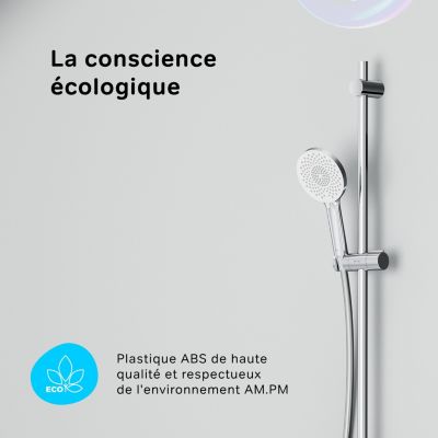 Pack douche thermostatique Chromé Tout-en-1 anti-brûlure + barre 70cm + pommeau 3 jets Simple Switch X-Joy