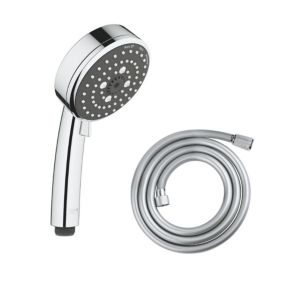 Pack Douchette 3 jets GROHE Vitalio Comfort 100 chromé + Flexible 1750 chromé