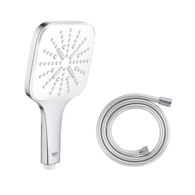 Pack Douchette GROHE Vitalio 3 jets Smartactive rectangulaire + Flexible 150 cm chromé