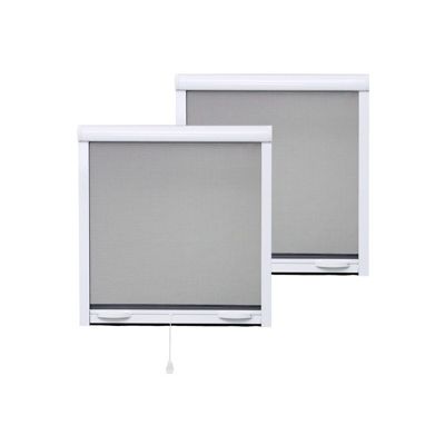 PACK ECO de 2 moustiquaires Enroulables ALU H145 cm x L100 cm Blanc