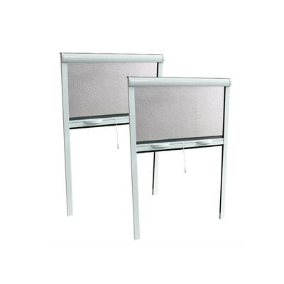 PACK ECO de 2 moustiquaires Enroulables ALU H220 cm x L160 cm Blanc